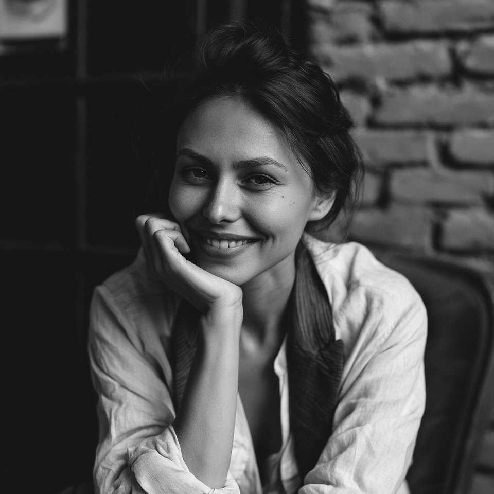 Portret de branding feminin, zâmbet candid — Demeter Studios